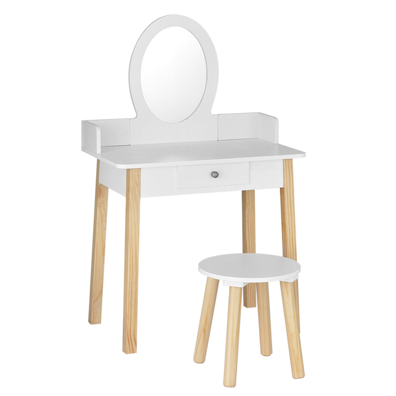 Keezi Kids Dressing Table Chair Set Wooden Leg Vanity Makeup Drawer Mirror OUT OF STOCK