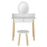 Keezi Kids Dressing Table Chair Set Wooden Leg Vanity Makeup Drawer Mirror OUT OF STOCK