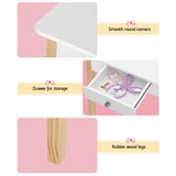 Keezi Kids Dressing Table Chair Set Wooden Leg Vanity Makeup Drawer Mirror OUT OF STOCK