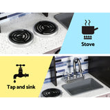 KL Kids Kitchen Play Set Wooden Pretend Toys Cooking Children Oven Fridge