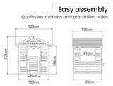 ROVO KIDS Cottage Style Wooden Outdoor Cubby House Girls Childrens Playhouse