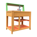 Children’s Outdoor Play Mud Kitchen Sand Pit with Display Shelf